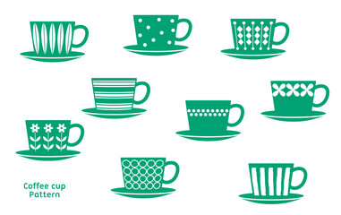 コーヒーカップのパターン｜Coffee Cup Pattern