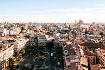 Obraz premium Valencia old town cityscape seen from Torre del Micalet