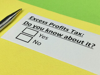 Questionnaire about taxation