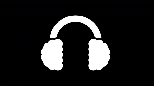 From the Glitch effect arises ear muffs symbol. Then the TV turns off. Alpha channel Premultiplied - Matted with color black