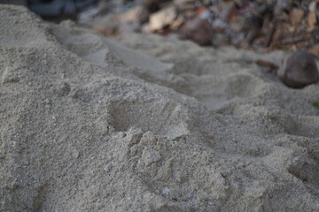 Sand pile for construction