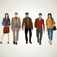 Obraz premium collection of people