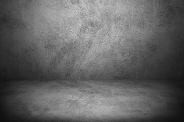 Concrete wall black color for background Old grunge textures with scratches and cracks White painted cement wall texture