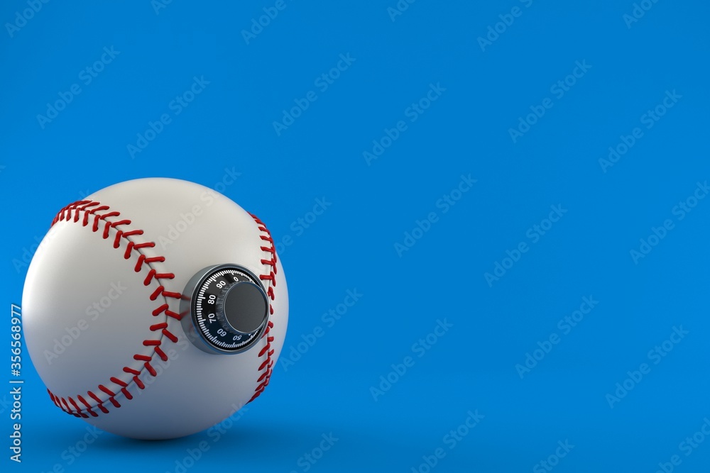 Canvas Prints baseball ball with combination lock