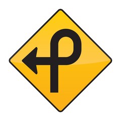 Fototapeta premium pretzel loop on right sign