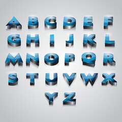 set of 3d alphabets