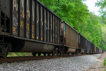 freight train on railway
