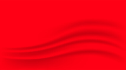 red fabric cloth smooth for background, wavy fabric cloth red color, red gradient and wave curve for luxurious backdrop, fabric silk red for wallpaper, clothes texture flowing and ripple, copy space