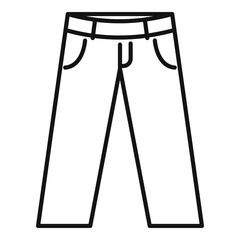 Fabric jeans icon. Outline fabric jeans vector icon for web design isolated on white background
