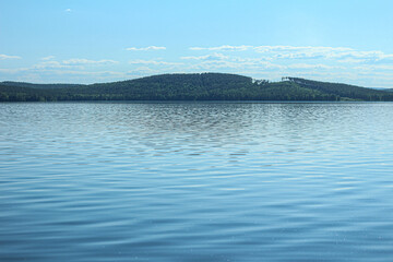 mountain lake in the summer