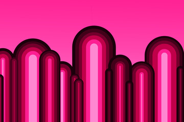 Fototapeta premium 3d background pink color round pole wallpaper