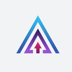 Letter A arrow logo design