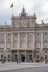 Fototapeta na wymiar The Royal Palace of Madrid (Palacio Real de Madrid), the official residence of the Spanish Royal Family in Madrid, Spain.