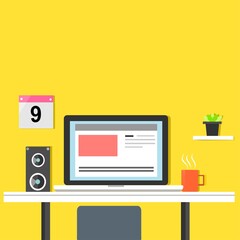 vector illustration of worksapce designer