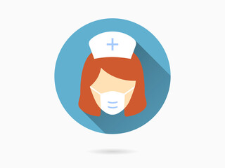Nurse icon for graphic and web design.