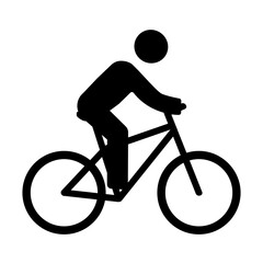 Obraz premium Bike vector logo template. solid icon.