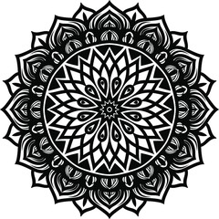 Circular pattern mandala art 
