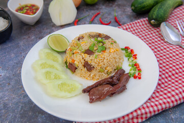 fried rice with salted beef