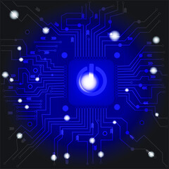 Finger scan in futuristic style with futuristic hud interface fingerprint scanning.