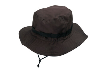 Bush hat or jungle hat or fishing hat isolated white background