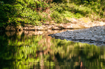 A haven of peace on the Trueba River as it passes through Espinosa de los Monteros