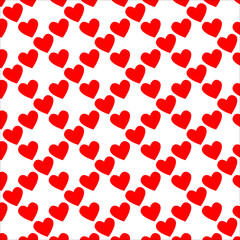 Simple hearts vector patterns. Valentines or thanksgiving day  concept. Graphic background design made of red heart with white background.