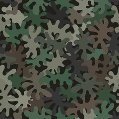 Fototapeta premium Camouflage seamless pattern background masking camo repeat print
