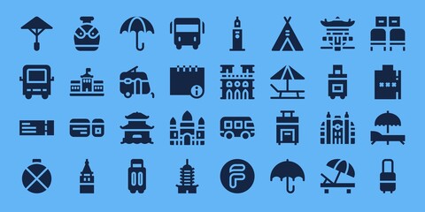 tourist icon set