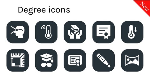 degree icon set