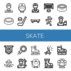 Fototapeta premium Set of skate icons