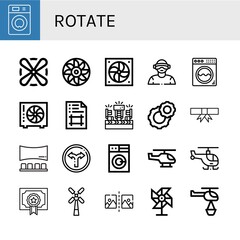 rotate icon set