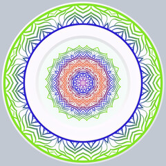 Beautiful Round Flower Mandala. Vector Illustration. For Coloring Book, Greeting Card, Invitation, Tattoo