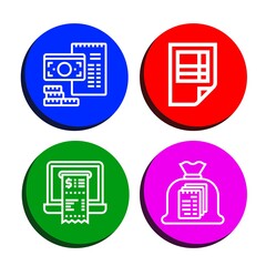 invoice icon set