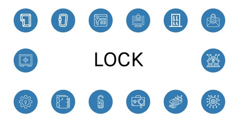 lock icon set