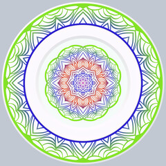 Beautiful Round Flower Mandala. Vector Illustration. For Coloring Book, Greeting Card, Invitation, Tattoo