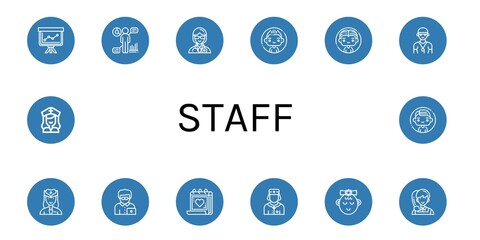 staff icon set
