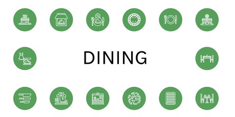 Set of dining icons