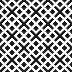 Seamless geometric abstract pattern with elements of crosses and squares - 356587190