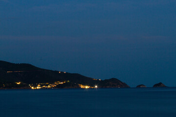 nightscape in mediterranean area