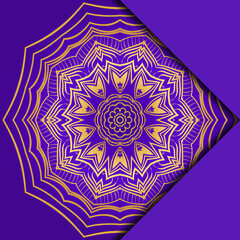Card Template With Mandala Pattern. For Business Card, Meditation Class. Illustration. Vector
