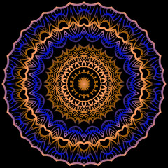 Decorative round lace ornate mandala. Vintage pattern. Vector