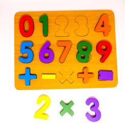 123 numbers on white background