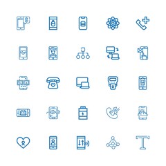 Editable 25 cell icons for web and mobile