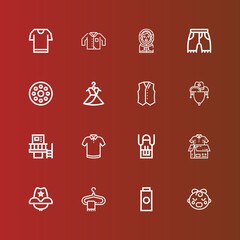 Editable 16 clothes icons for web and mobile