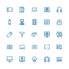 Editable 25 portable icons for web and mobile