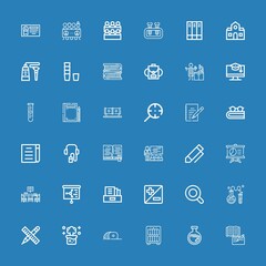 Editable 36 study icons for web and mobile