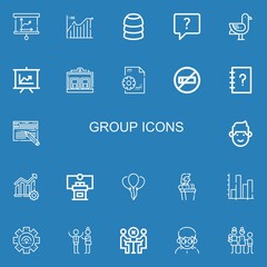 Editable 22 group icons for web and mobile