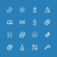 Editable 16 candy icons for web and mobile