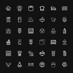 Editable 36 domestic icons for web and mobile