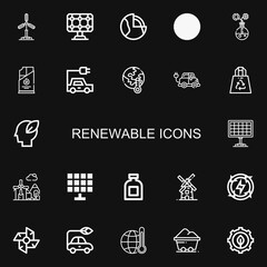 Editable 22 renewable icons for web and mobile